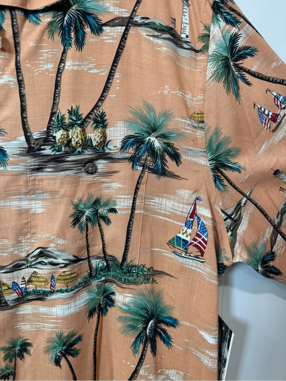 Saddlebred Shirt Hawaiian Men’s Sz. XXL Button Front Short Sleeves NWT 100%rayon - Picture 5 of 11